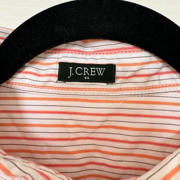 J Crew Striped Orange Button Down | US L - Picture 4 of 4